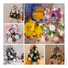 Load image into Gallery viewer, Korean Style Pink Mini Christmas Tree Set Desktop Christmas Tree Ornaments Led Gold 60cm Snow Tree Gift with Light
