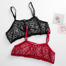 Load image into Gallery viewer, 1 Set Sexy Lingerie Floral Dot Lace Women's Bikini Bra T-back G-string Underwear
