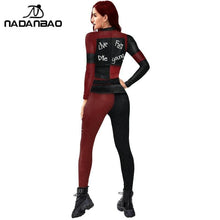 Load image into Gallery viewer, Fashion Cosplay Costume Girl Joker 3D Printed Catsuit Long Sleeved Skinny Jumpsuits Halloween Men's COS Clothes Unisex
