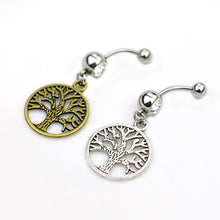 Load image into Gallery viewer, Wishing Tree Belly Ring Electroplated Bronze Belly Ring Navel Stud
