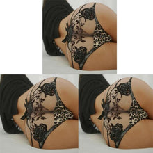 Load image into Gallery viewer, 3 PCS Ladies Sexy Low Waist Ice Silk Bandage Briefs Embroidered Sheer Seduction Thong Soft Comfort Panties M-XL
