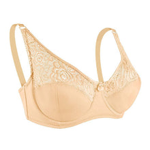 Load image into Gallery viewer, Queenral Sexy Bra Lace Adjustable Bra With Steel Rings Gathering Top Support Breathable Large Size Women's Underwear
