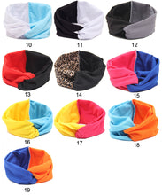 Load image into Gallery viewer, Korean Sweet Cute Contrast Color Wide Edge Headband Color Matching Elastic Ladies Cross Hair Band Headband
