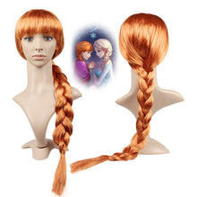 Load image into Gallery viewer, Ice and Snow Cosplay Romance Wig  Long Hair Big Braid

