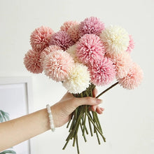 Load image into Gallery viewer, 10pcs Bunch Artificial Flower Bouquet Silk Dandelion Flower Ball Fake Flowers
