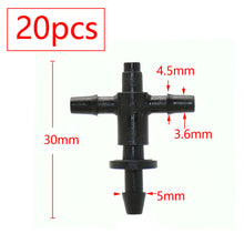 Load image into Gallery viewer, 2L 4L 8L Dripper Irrigation 2/4-way Arrow Dropper Connector Cross Water Splitter Emitter Drip Arrow Micro Drip Irrigation System
