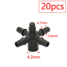 Load image into Gallery viewer, 2L 4L 8L Dripper Irrigation 2/4-way Arrow Dropper Connector Cross Water Splitter Emitter Drip Arrow Micro Drip Irrigation System
