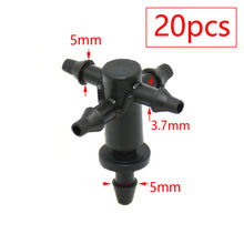 Load image into Gallery viewer, 2L 4L 8L Dripper Irrigation 2/4-way Arrow Dropper Connector Cross Water Splitter Emitter Drip Arrow Micro Drip Irrigation System
