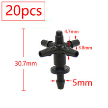 Load image into Gallery viewer, 2L 4L 8L Dripper Irrigation 2/4-way Arrow Dropper Connector Cross Water Splitter Emitter Drip Arrow Micro Drip Irrigation System
