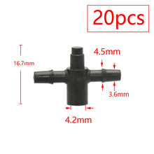 Load image into Gallery viewer, 2L 4L 8L Dripper Irrigation 2/4-way Arrow Dropper Connector Cross Water Splitter Emitter Drip Arrow Micro Drip Irrigation System
