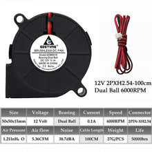 Load image into Gallery viewer, Cooling Fan  Cooling Turbine Blower Fan 50mm x 15mm Blower Cooler Fan
