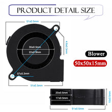 Load image into Gallery viewer, Cooling Fan  Cooling Turbine Blower Fan 50mm x 15mm Blower Cooler Fan
