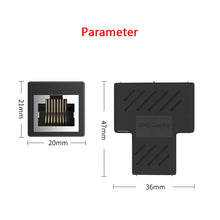 Load image into Gallery viewer, 2pcs 1 to 2 Ways Ethernet RJ45 Female Cable Splitter Adapter Connector for Router PC Laptop IP Camera TV Box
