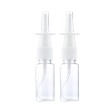 Load image into Gallery viewer, 2pcs 10ml/20ml/30ml White Empty Plastic Nasal Spray Bottles Pump Sprayer Mist Nose Spray Refillable Bottling Packaging
