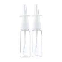 Load image into Gallery viewer, 2pcs 10ml/20ml/30ml White Empty Plastic Nasal Spray Bottles Pump Sprayer Mist Nose Spray Refillable Bottling Packaging
