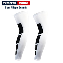Load image into Gallery viewer, 2Pcs/Pair Sports Full Length Leg Compression Sleeves Basketball Knee Brace Protect Calf and Shin Splint Support for Men Women

