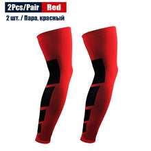 Load image into Gallery viewer, 2Pcs/Pair Sports Full Length Leg Compression Sleeves Basketball Knee Brace Protect Calf and Shin Splint Support for Men Women
