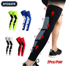 Load image into Gallery viewer, 2Pcs/Pair Sports Full Length Leg Compression Sleeves Basketball Knee Brace Protect Calf and Shin Splint Support for Men Women
