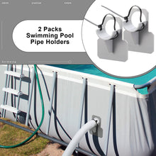 Load image into Gallery viewer, 2pcs Swimming Pool Pipe Fixing Holder Mount Support for Intex Bestwa Above Hose Outlet Bracket with Cable Tie Pool accessories
