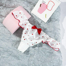 Load image into Gallery viewer, Panties Women Thongs String Sexy Low Waist Seamless Underwear T-back Ladies High Quality Heart Sweet Lingerie G String
