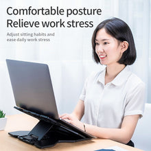 Load image into Gallery viewer, Ipad/Laptop Stand Portable Foldable computer Stand  With 360° Rotation 9 Speed Adjustment Foldable Notebook Radiator Rack for ALL Laptop
