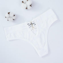 Load image into Gallery viewer, Hollow Cross Tie Thong Women Low Waist Sexy G-string High Stretch Bikini Briefs Ladies UnderwearPanties
