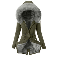 Load image into Gallery viewer, Ladies  Lining Coat Womens Winter Warm Thick Long Jacket Hooded Overcoat
