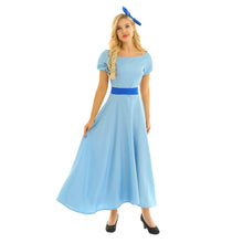 Load image into Gallery viewer, Adult Womens Short Puff Sleeve Princess Fancy Party Maxi Dress Halloween Dressing Up Cosplay Costume
