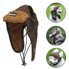Load image into Gallery viewer, Warm Pet Aviator Cap Dog Protection Hats Cosplay Costume Autumn Winter Funny Windproof

