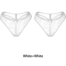 Load image into Gallery viewer, Varsbaby Sexy Transparent Lace 2Pcs Low-waist ThongPanties
