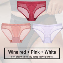 Load image into Gallery viewer, 3PCS/Set Women Panties Sexy Lingerie Seamless Female Underwear See-Through Underpants Woman Panties Briefs Girls Intimate Pantys
