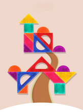 Load image into Gallery viewer, Magnetic jigsaw puzzle 9 Qiao board geometry assembly DIY for children's toy gifts
