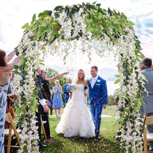 Load image into Gallery viewer, 2pcs 1.8m Wisteria Artificial Flower Vine Ivy Leaf Garland Rattan String Flowers Wedding Arch Decoration Home Garden Party Decor
