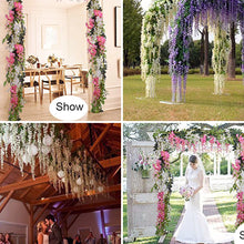 Load image into Gallery viewer, 2pcs 1.8m Wisteria Artificial Flower Vine Ivy Leaf Garland Rattan String Flowers Wedding Arch Decoration Home Garden Party Decor
