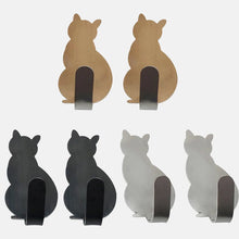 Load image into Gallery viewer, 2pcs Self Adhesive Hooks Cat Pattern Storage Holder for Bathroom Kitchen Hanger Stick on Wall Hanging Door Clothes Towel Racks

