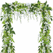 Load image into Gallery viewer, 2x 7FT Artificial Wisteria Vine Garland Plants Foliage Trailing Flower flowers Outdoor home office hotel decor
