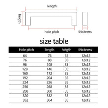 Load image into Gallery viewer, Doorknob 3-15Inch Black Cabinet Handles Stainless Steel Square Closet Drawer Cupboard Pulls Bathroom Door Knobs Furniture Kitchen Handle
