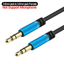 Load image into Gallery viewer, 3.5 mm Jack Male to Male Audio Aux Cable For Samsung Xiaomi 3.5mm Jack Audio Cable Jack For Car Headphone Speaker Wire Adapter
