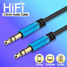 Load image into Gallery viewer, 3.5 mm Jack Male to Male Audio Aux Cable For Samsung Xiaomi 3.5mm Jack Audio Cable Jack For Car Headphone Speaker Wire Adapter
