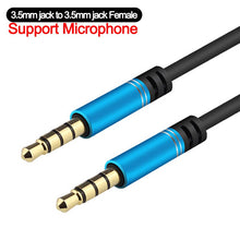 Load image into Gallery viewer, 3.5 mm Jack Male to Male Audio Aux Cable For Samsung Xiaomi 3.5mm Jack Audio Cable Jack For Car Headphone Speaker Wire Adapter
