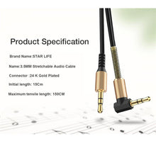 Load image into Gallery viewer, 3.5mm Jack Audio Cable, Aux Cable Male to Male Speaker Line Cord for iPhone 6/ Samsung Galaxy s8/ Car/ Headphone/ Xiaomi Redmi
