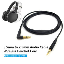 Load image into Gallery viewer, 3.5mm To 2.5mm Headphone Cable Suitable For Sennheiser Momentum 3/Hd 400 s Hd 450 Bt Hd 458 Bt Wireless Headphones
