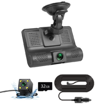 Load image into Gallery viewer, 3 Cameras Lens 4.0In Car DVR Dash Cam HD Dash Camera Dual Lens Video Recorder 1080P Black Box Cycle Dashcam Mirror
