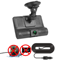 Load image into Gallery viewer, 3 Cameras Lens 4.0In Car DVR Dash Cam HD Dash Camera Dual Lens Video Recorder 1080P Black Box Cycle Dashcam Mirror
