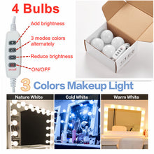 Load image into Gallery viewer, 3 Colors LED Makeup Mirror Light Bulb  Vanity Lights Dimmable Wall Mirror Lamp 2,4,6,10,12 Bulbs Kit for Dressing Room
