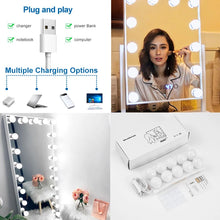 Load image into Gallery viewer, 3 Colors LED Makeup Mirror Light Bulb  Vanity Lights Dimmable Wall Mirror Lamp 2,4,6,10,12 Bulbs Kit for Dressing Room
