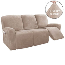 Load image into Gallery viewer, 3 Seat Recliner Sofa Cover All-inclusive Armchair Non-slip Relax Armchair Cover Elastic Suede Couch Chair Protector
