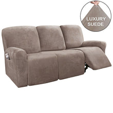 Load image into Gallery viewer, 3 Seat Recliner Sofa Cover All-inclusive Armchair Non-slip Relax Armchair Cover Elastic Suede Couch Chair Protector
