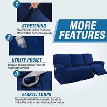 Load image into Gallery viewer, 3 Seat Recliner Sofa Cover All-inclusive Armchair Non-slip Relax Armchair Cover Elastic Suede Couch Chair Protector
