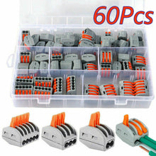 Load image into Gallery viewer, 30/60pcs Electrical Connectors Wire Block Clamp Terminal Cable Reusable Terminals For Wires Housing For Electronics
